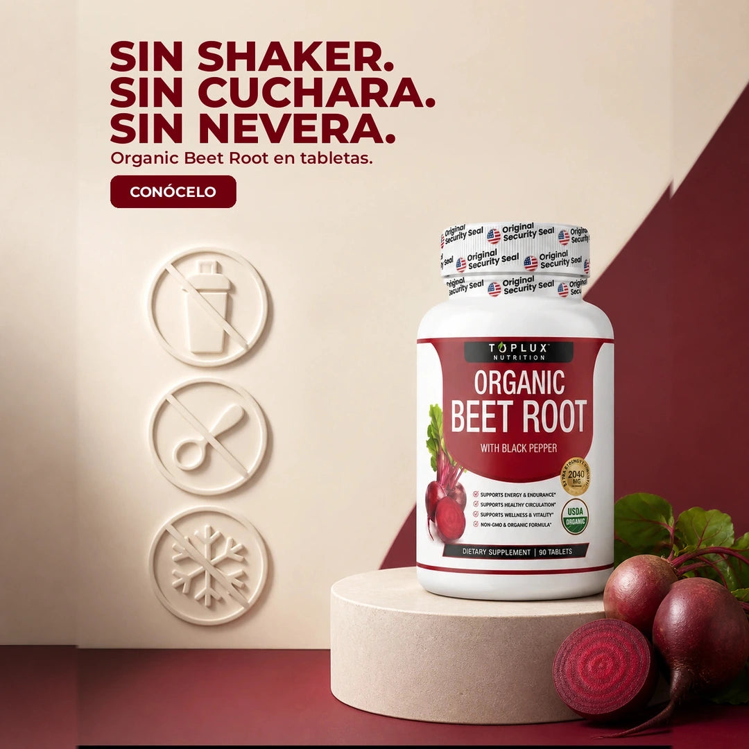 TOPLUX Organic Beet Root — Sin Shaker. / Sin Cuchara. / Sin Nevera.