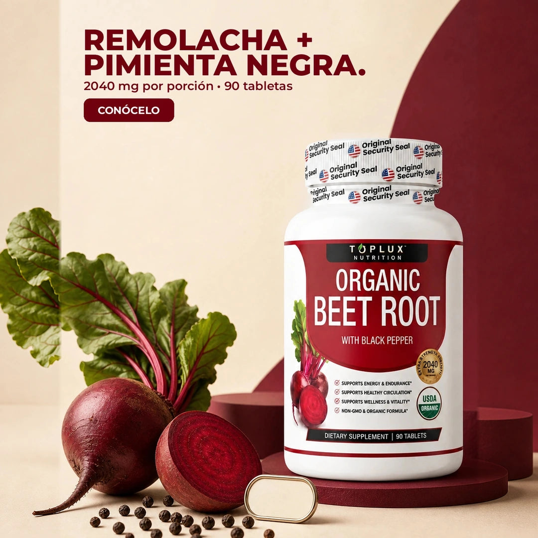 TOPLUX Organic Beet Root — Remolacha + / Pimienta Negra.
