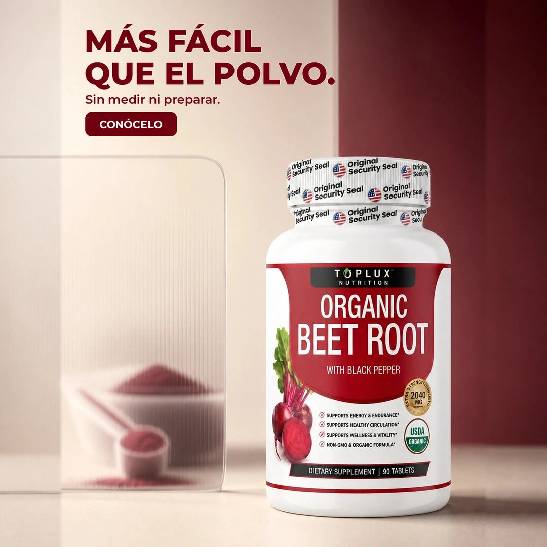 TOPLUX Organic Beet Root — Más Fácil / Que El Polvo.